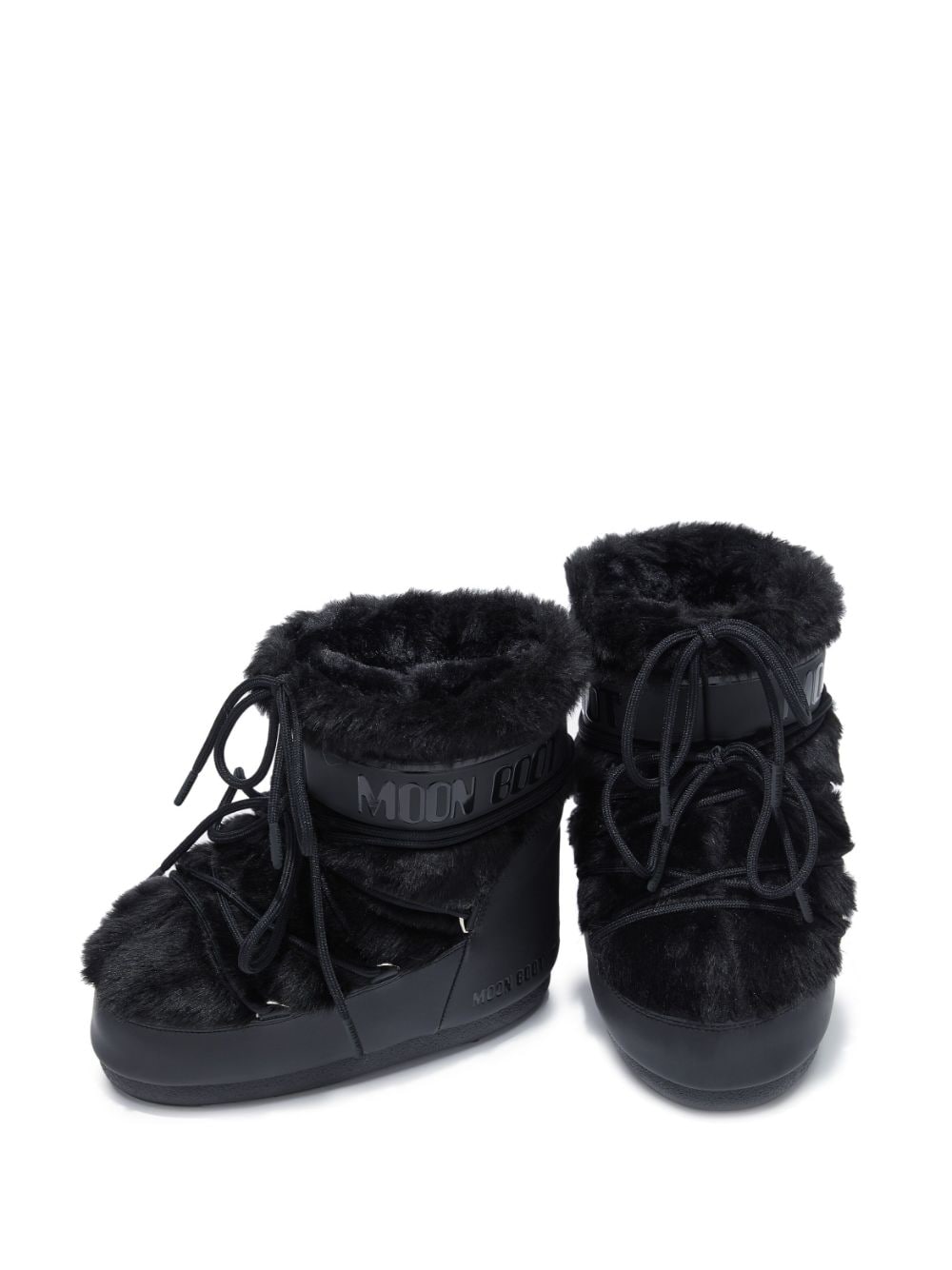 Black Icon Low faux fur detail ankle boots unisex MOON BOOT divincenzoboutique